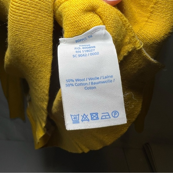 Boden Mustard Yellow Wool Blend Side Buttons Jumper Sweater Size S women’s small - Picture 6 of 9
